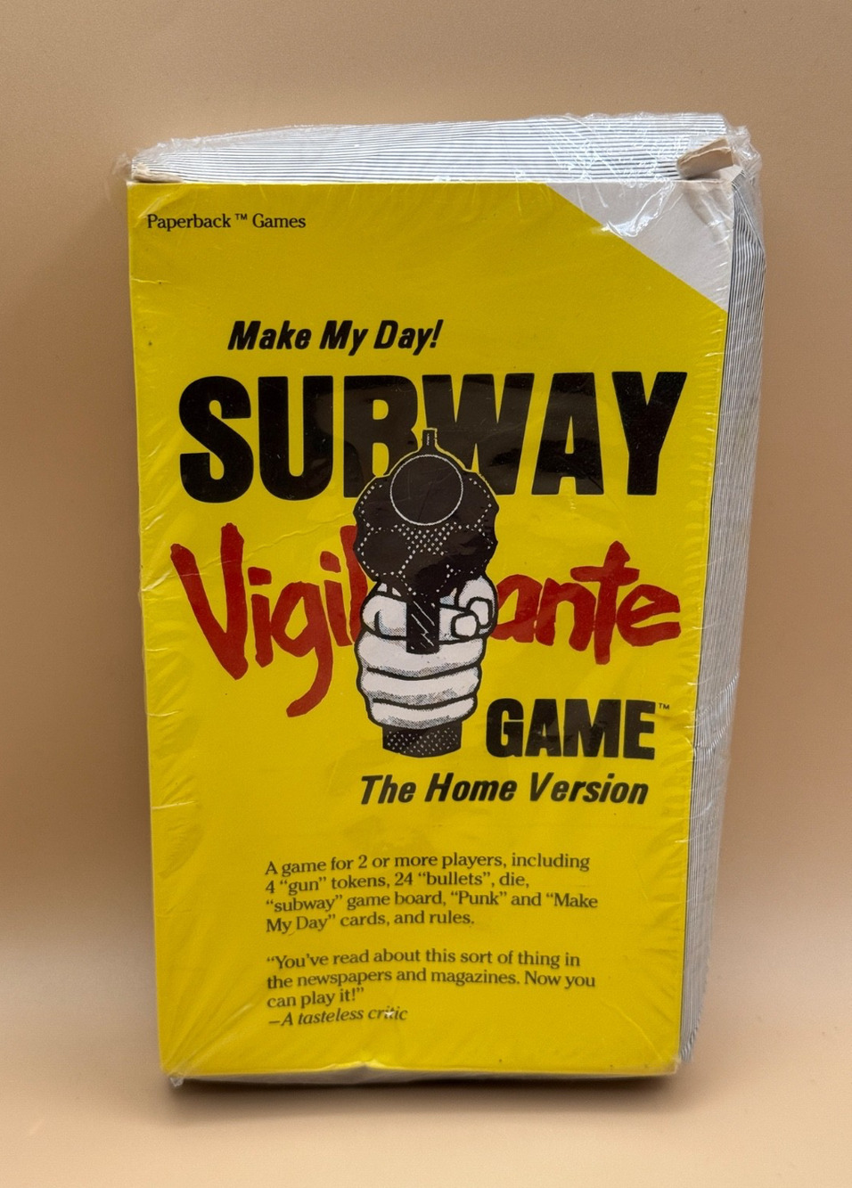 🎲 Vintage Subway Vigilante Game Paperback Games NOS Sealed Rare Controversial
